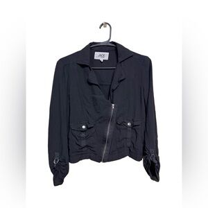 🖤 Jack by BB Dakota Black Cropped Zip Utility Jacket Lightweight Jacket XS